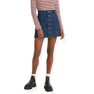 Levi's A Line Button- Up Mini Skirt Size 32